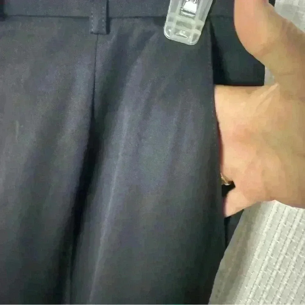 RARE Escada ELEMENTS Women’s Black PURE NEW Wool Wide Leg Pants | DE 38 or US 8 - Picture 4 of 13